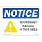 Signmission OSHA Notice Sign, 10" Height, 14" Width, NOTICE Microwave Hazard In This Area Sign, Landscape OS-NS-D-1014-L-15956 - alternate 1